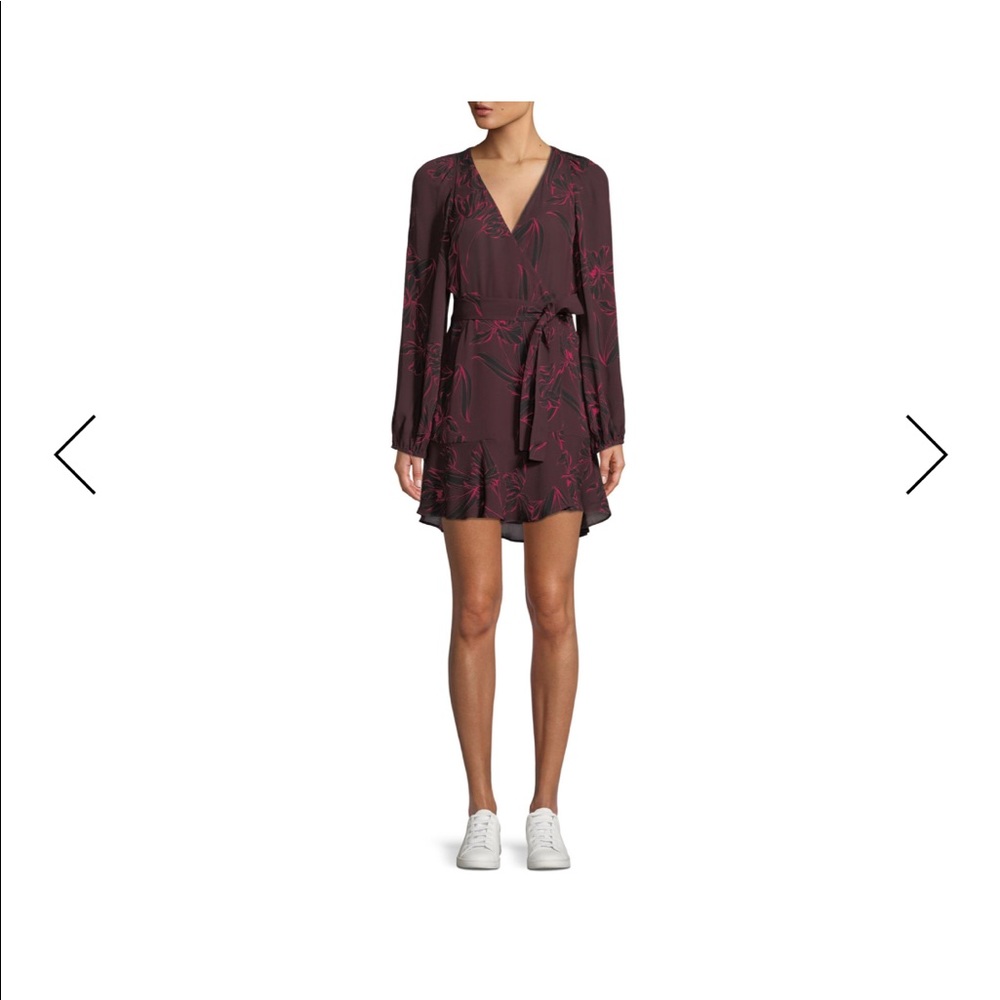 A.L.C wrap mini silk dress. size 2